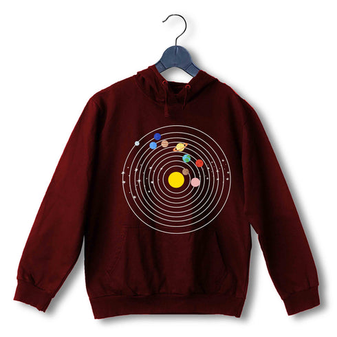 Nerd Physics SOLAR SYSTEM GRAPHIC UNISEX HOODIE Sweatshirts